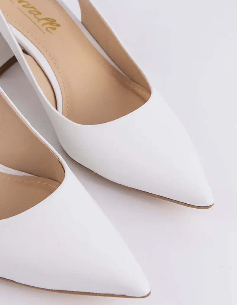 Slingbacks-L'INTERVALLE Dalida White Leather
