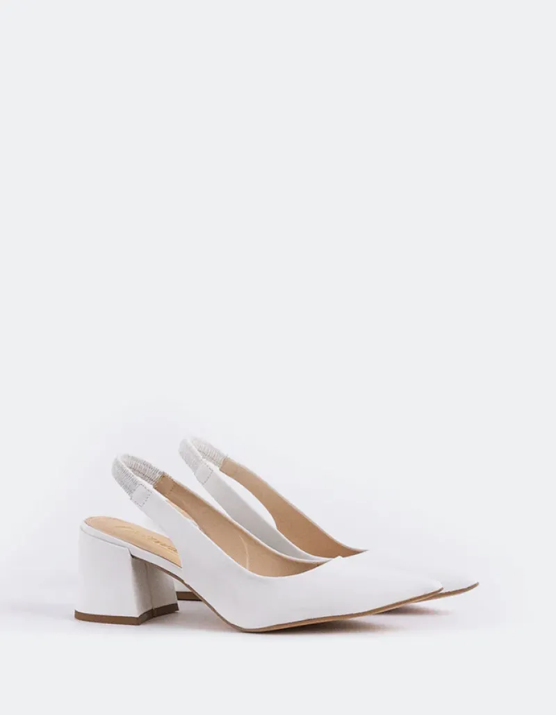 Slingbacks-L'INTERVALLE Dalida White Leather