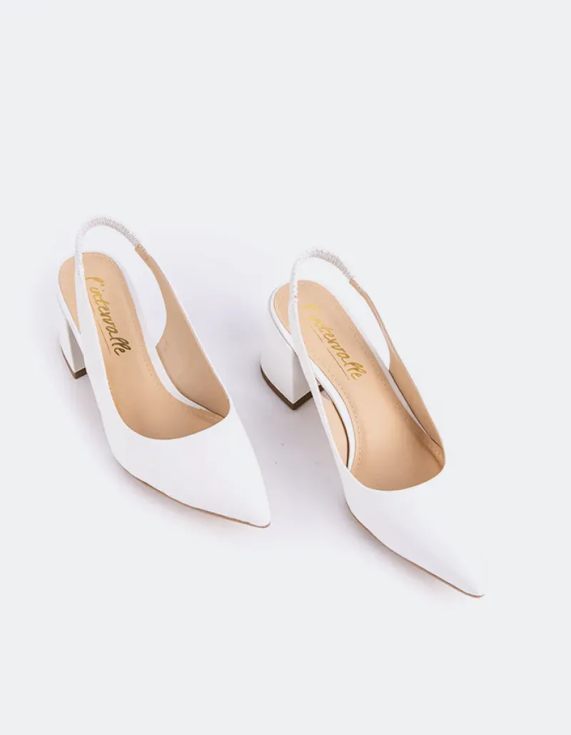 Slingbacks-L'INTERVALLE Dalida White Leather