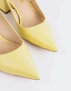 Slingbacks-L'INTERVALLE Dalida Yellow Leather
