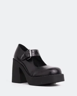 Mary-jane-L'INTERVALLE Damelio Black Leather