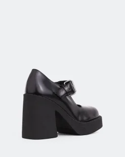 Mary-jane-L'INTERVALLE Damelio Black Leather