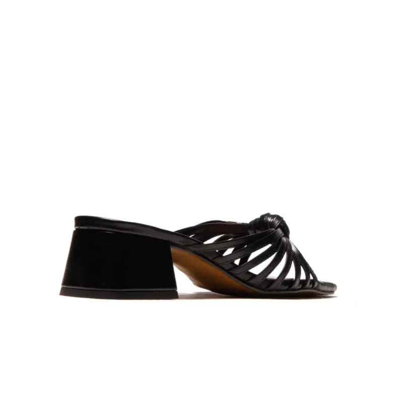 Mid Heels|Mules-L'INTERVALLE Damira Black Leather