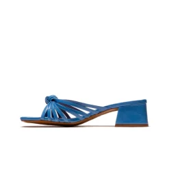 Mid Heels|Mules-L'INTERVALLE Damira Blue Leather