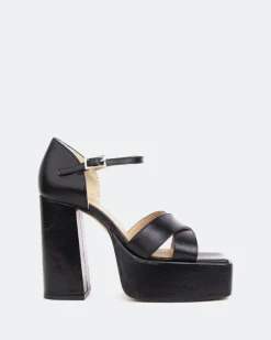 Platform-L'INTERVALLE Damon Black Leather/Cuir Noir