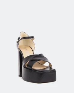 Platform-L'INTERVALLE Damon Black Leather/Cuir Noir