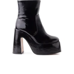 Platform|Ankle Boots-L'INTERVALLE Daze Black Leather