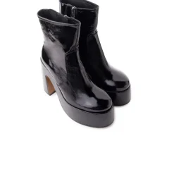 Platform|Ankle Boots-L'INTERVALLE Daze Black Leather