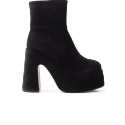 Platform|Ankle Boots-L'INTERVALLE Daze Black Suede