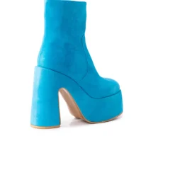 Platform|Ankle Boots-L'INTERVALLE Daze Blue Suede
