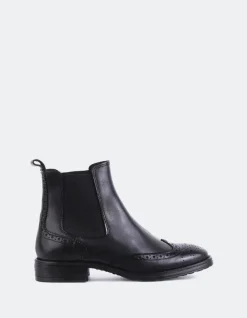 Chelsea|Ankle Boots-L'INTERVALLE Debree Black Leather