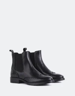 Chelsea|Ankle Boots-L'INTERVALLE Debree Black Leather
