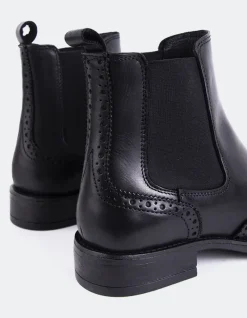 Chelsea|Ankle Boots-L'INTERVALLE Debree Black Leather