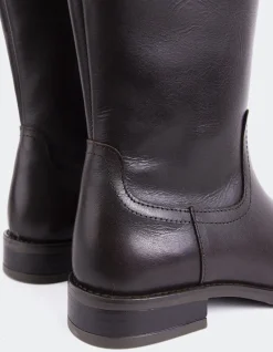 Tall Boots-L'INTERVALLE Delorre Brown Leather