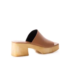 Wood Sandals|Platform-L'INTERVALLE Delphine Tan Leather