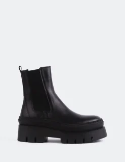 Chelsea|Ankle Boots-L'INTERVALLE Delya Black Leather