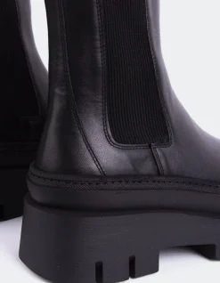 Chelsea|Ankle Boots-L'INTERVALLE Delya Black Leather