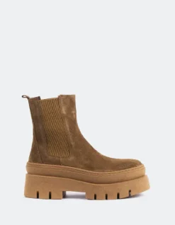 Chelsea|Ankle Boots-L'INTERVALLE Delya Tan Suede
