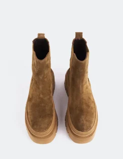 Chelsea|Ankle Boots-L'INTERVALLE Delya Tan Suede