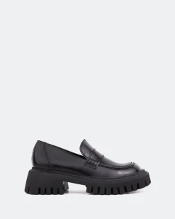 Loafers-L'INTERVALLE Derulo Black Leather
