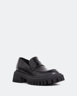 Loafers-L'INTERVALLE Derulo Black Leather