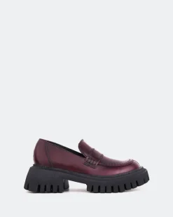 Loafers-L'INTERVALLE Derulo Burgundy