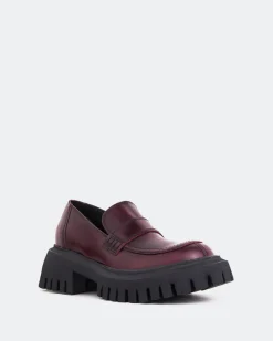 Loafers-L'INTERVALLE Derulo Burgundy