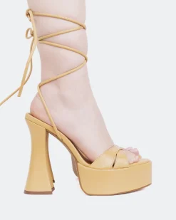 Platform|Strappy-L'INTERVALLE Desert Camel Leather