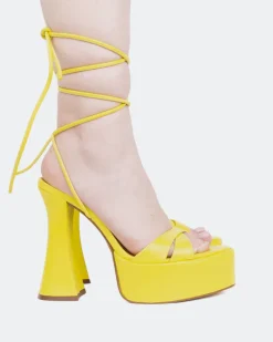 Platform|Strappy-L'INTERVALLE Desert Yellow Leather