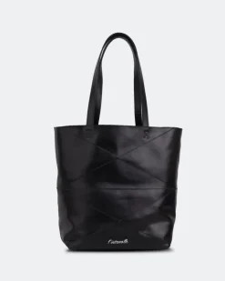Tote Bag-L'INTERVALLE Dialoque Black Leather