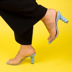 Mules-L'INTERVALLE Diamond Blue Vinyl