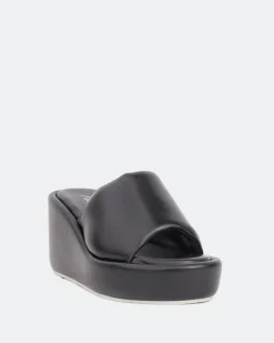 Wedges-L'INTERVALLE Dolores Black Leather