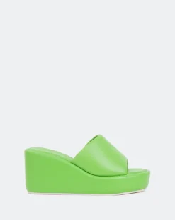 Wedges-L'INTERVALLE Dolores Green Leather