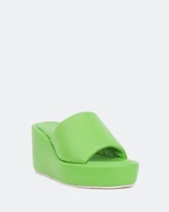 Wedges-L'INTERVALLE Dolores Green Leather