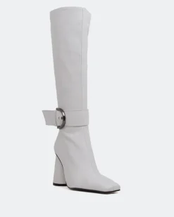 Tall Boots-L'INTERVALLE Dorset White Leather
