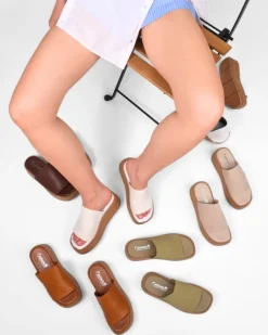 Wood Sandals-L'INTERVALLE Dory Cream Lycra
