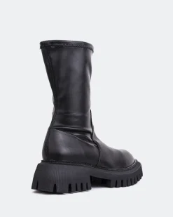 Ankle Boots-L'INTERVALLE Drôme Black Stretch