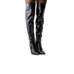 Over-the-knee-L'INTERVALLE Dua Lipa Black Patent