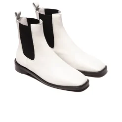 Chelsea|Ankle Boots-L'INTERVALLE Durham White Leather