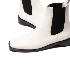 Chelsea|Ankle Boots-L'INTERVALLE Durham White Leather