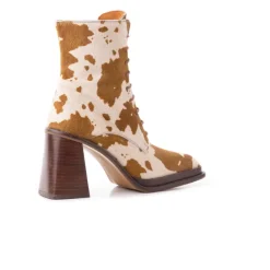 Ankle Boots-L'INTERVALLE Dusseldorf Brown Cow Pony