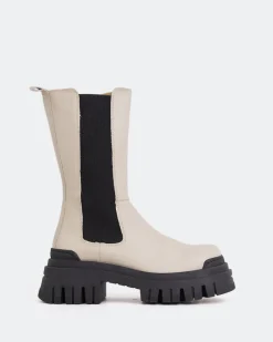 Chelsea|Ankle Boots-L'INTERVALLE Edmonton Beige Leather