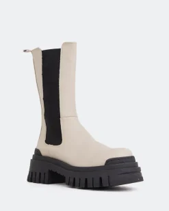 Chelsea|Ankle Boots-L'INTERVALLE Edmonton Beige Leather
