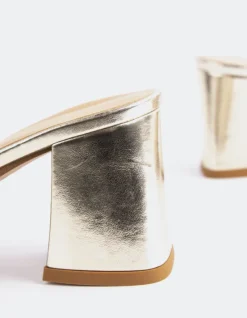 Mid Heels|Mules-L'INTERVALLE Egaleo Gold Metal