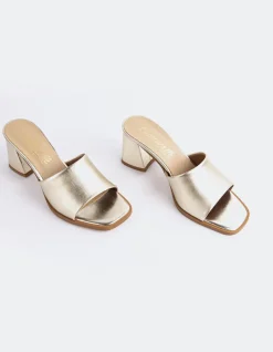 Mid Heels|Mules-L'INTERVALLE Egaleo Gold Metal