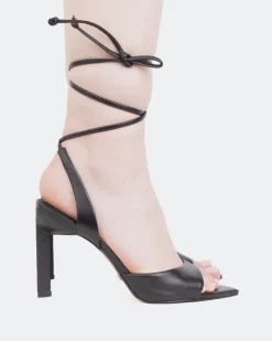 Strappy|High Heels-L'INTERVALLE Eivissa Black Leather