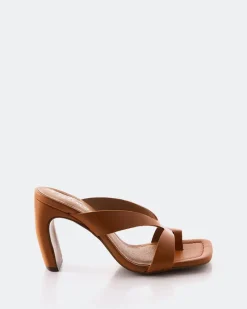 Mules-L'INTERVALLE Elexis Orange Leather