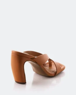 Mules-L'INTERVALLE Elexis Orange Leather