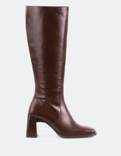 Tall Boots-L'INTERVALLE Elland Chestnut Leather