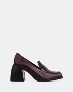 Loafers-L'INTERVALLE Elm Burgundy Leather